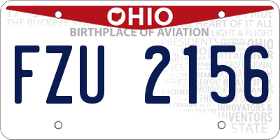 OH license plate FZU2156