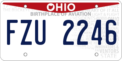 OH license plate FZU2246