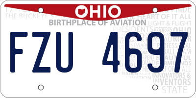 OH license plate FZU4697