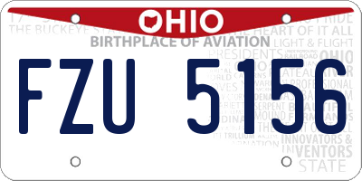 OH license plate FZU5156