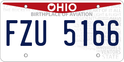 OH license plate FZU5166