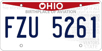 OH license plate FZU5261