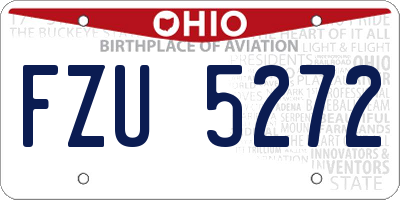 OH license plate FZU5272