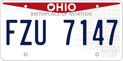 OH license plate FZU7147