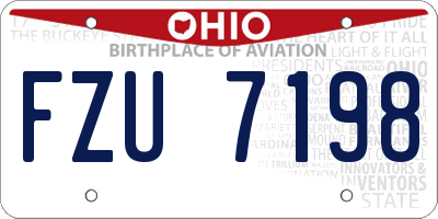 OH license plate FZU7198