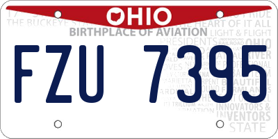 OH license plate FZU7395
