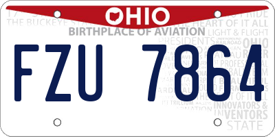 OH license plate FZU7864