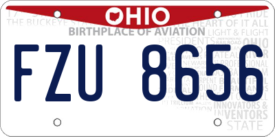 OH license plate FZU8656