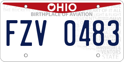 OH license plate FZV0483