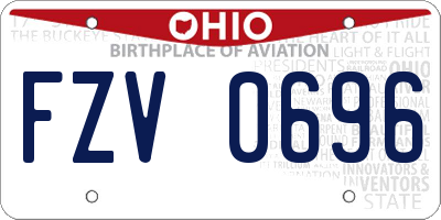 OH license plate FZV0696