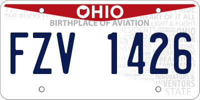 OH license plate FZV1426