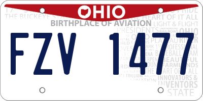 OH license plate FZV1477