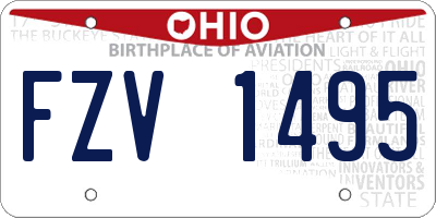 OH license plate FZV1495