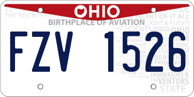 OH license plate FZV1526