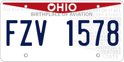 OH license plate FZV1578