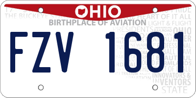 OH license plate FZV1681