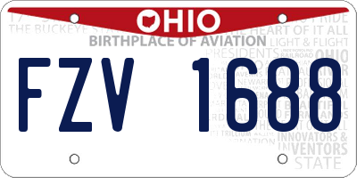 OH license plate FZV1688