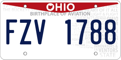 OH license plate FZV1788