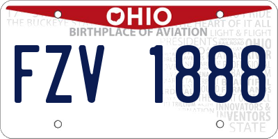 OH license plate FZV1888