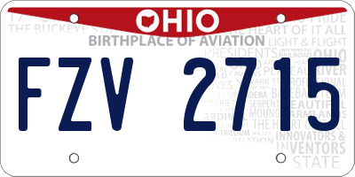 OH license plate FZV2715