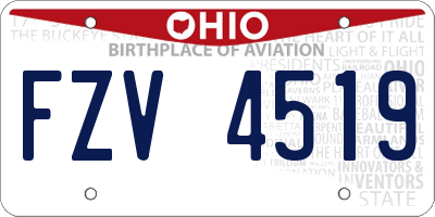 OH license plate FZV4519