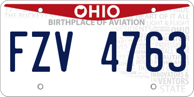 OH license plate FZV4763