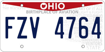 OH license plate FZV4764