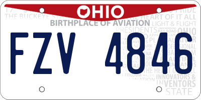 OH license plate FZV4846