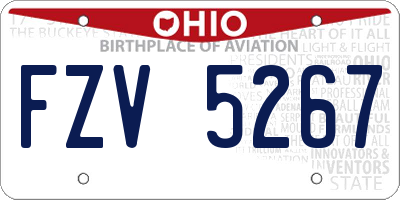 OH license plate FZV5267