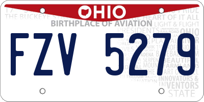OH license plate FZV5279