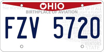OH license plate FZV5720