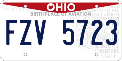 OH license plate FZV5723