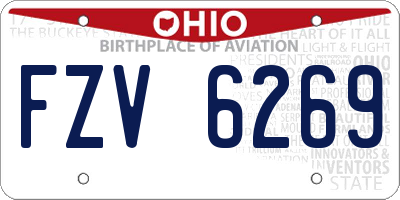 OH license plate FZV6269