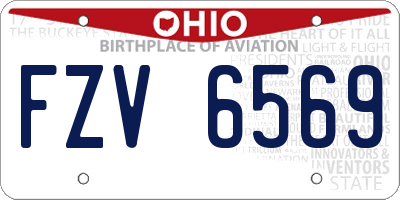 OH license plate FZV6569