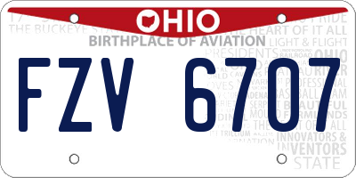 OH license plate FZV6707