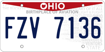 OH license plate FZV7136