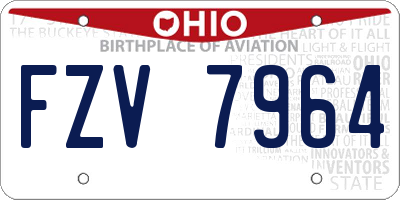 OH license plate FZV7964