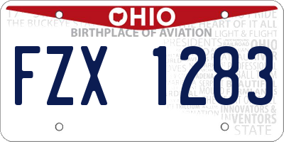 OH license plate FZX1283