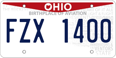 OH license plate FZX1400