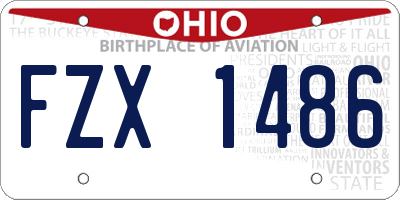 OH license plate FZX1486