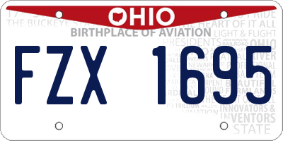 OH license plate FZX1695