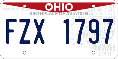 OH license plate FZX1797