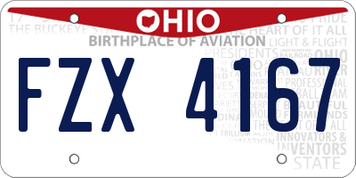 OH license plate FZX4167