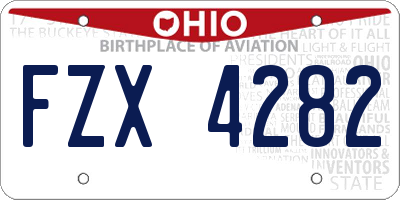 OH license plate FZX4282