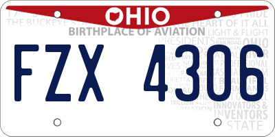 OH license plate FZX4306