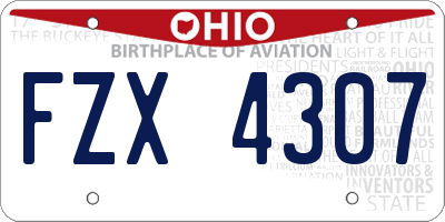 OH license plate FZX4307