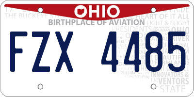 OH license plate FZX4485