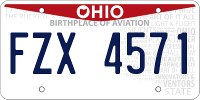 OH license plate FZX4571