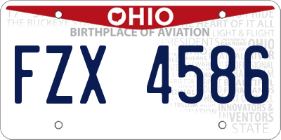 OH license plate FZX4586