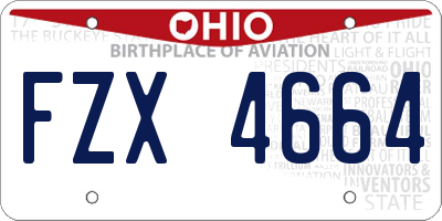 OH license plate FZX4664